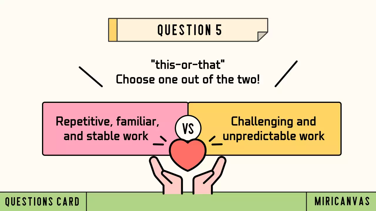 Cute question card presentations from State of the Union and Ivory