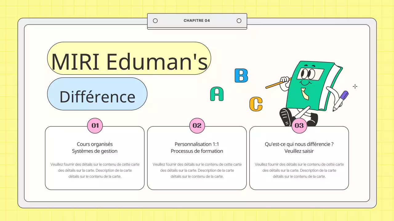 Prospectus scolaire kitsch jaune et menthe
