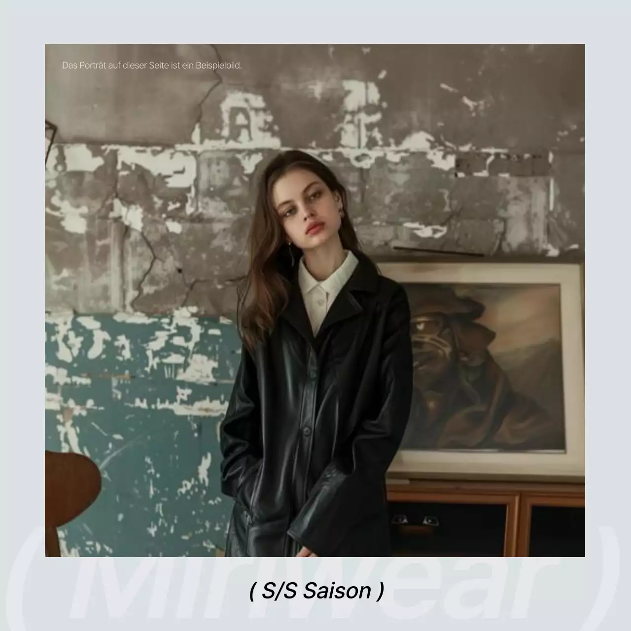 Fördern Sie ein trendiges Mode-Foto-Layout in Blau und Weiß