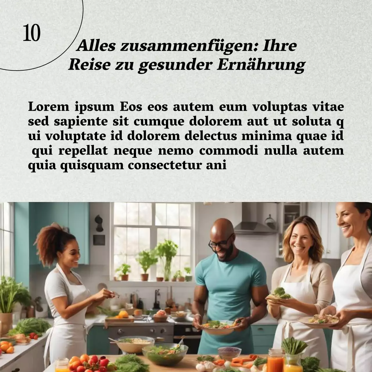 Grau und Braun Natürliche Gesunde Ernährung und Diätführer