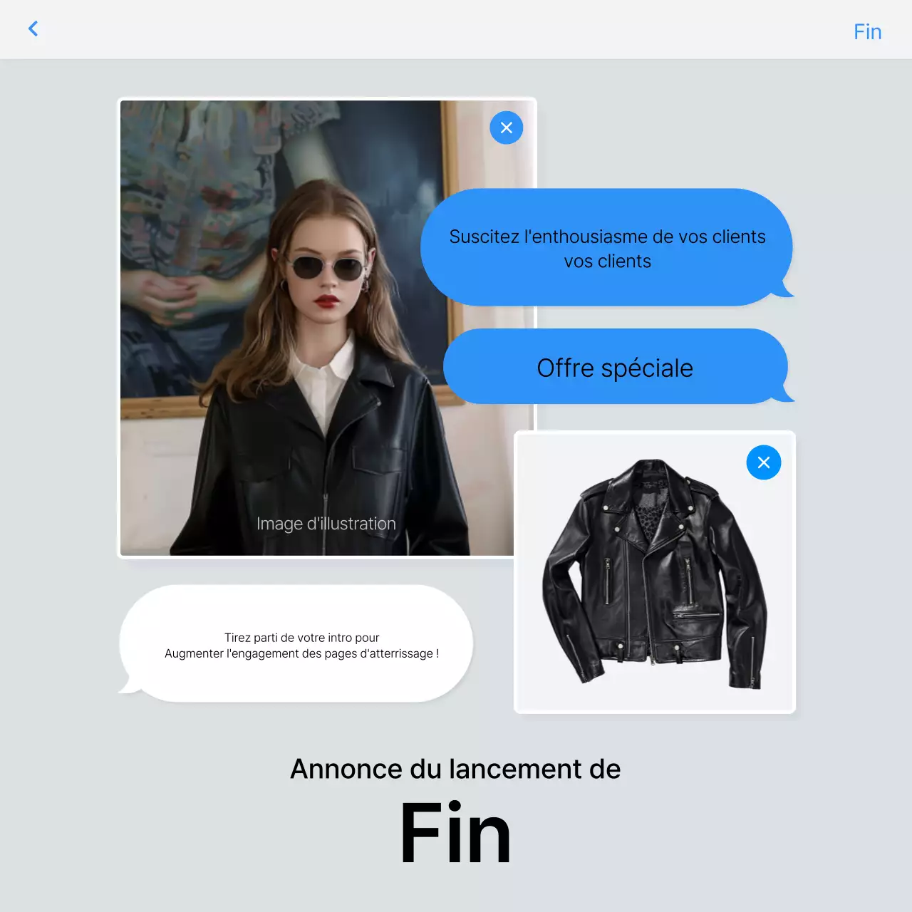 Promouvoir une introduction à la mode en bleu et blanc
