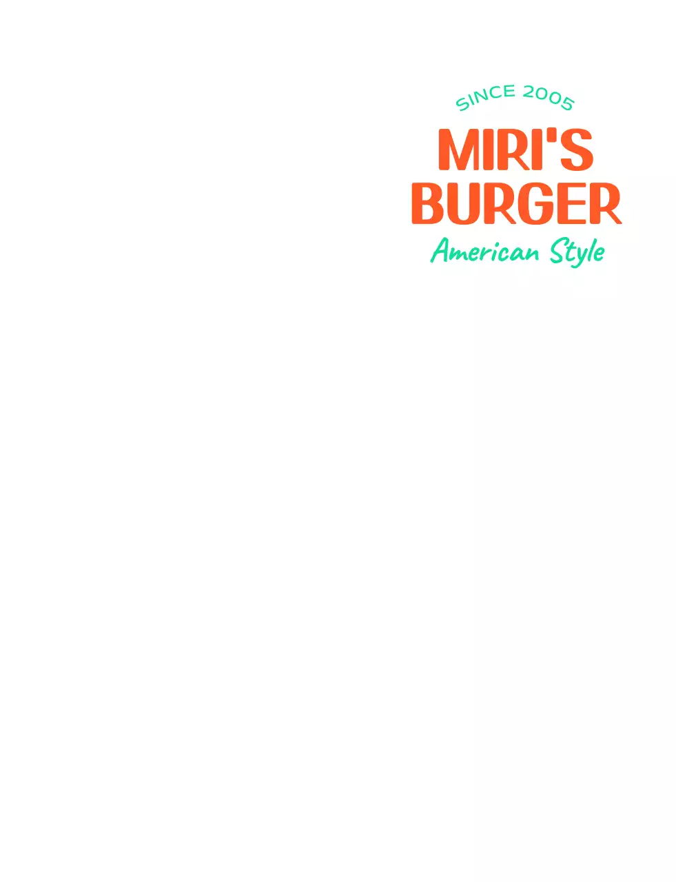 아메리칸 스타일의 햄버거 캐릭터 로고