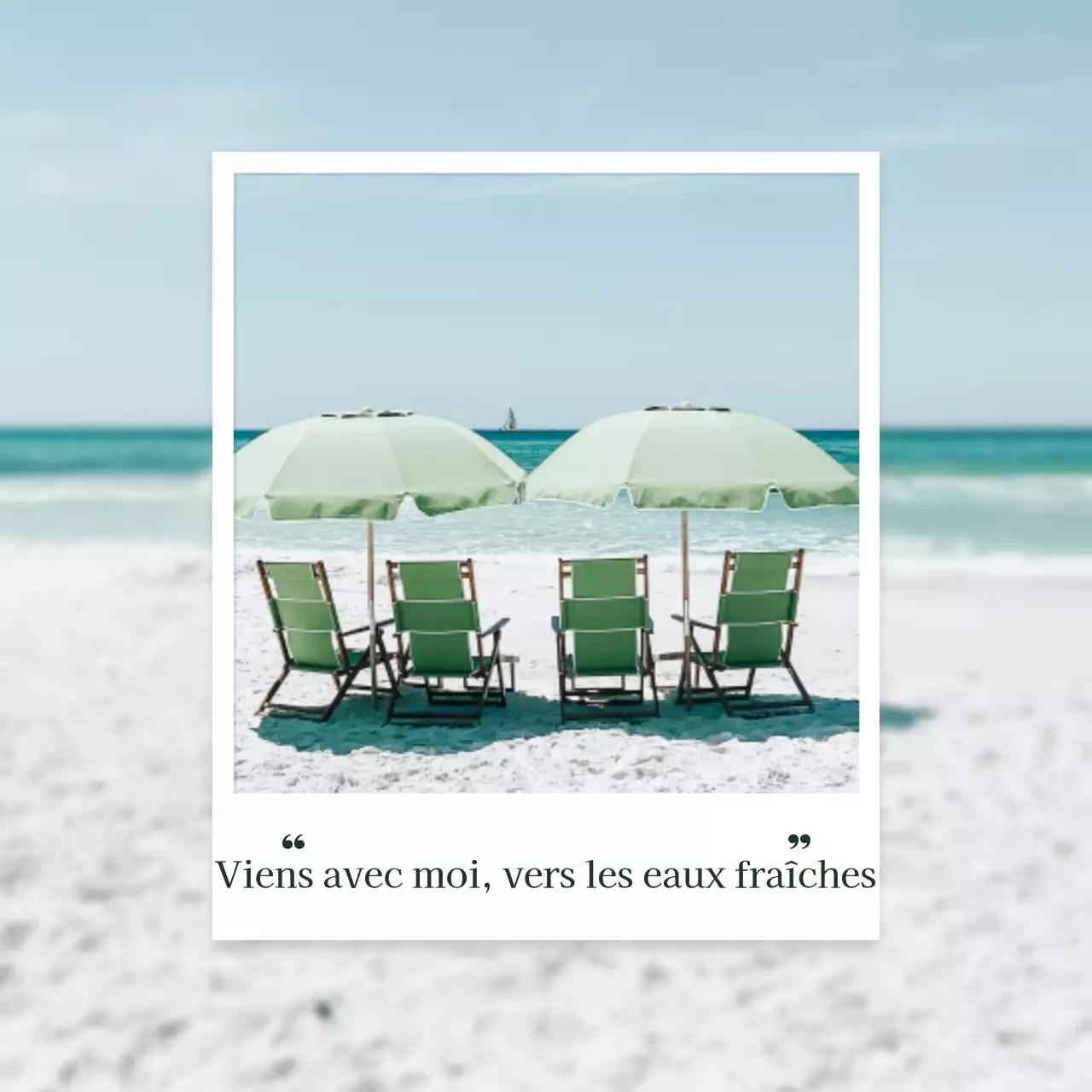 Parapluies d'été simples en vert et blanc album post