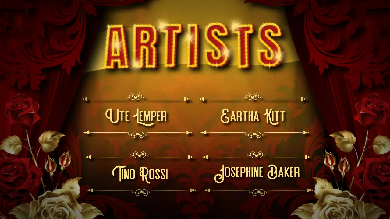 Red Vintage Cabaret Guide Presentation