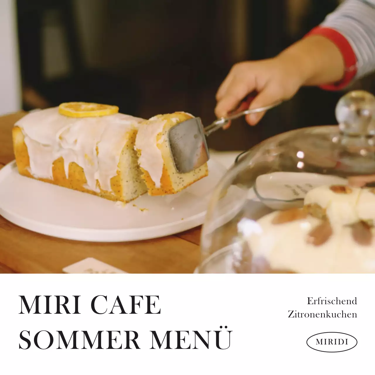 Orange-schwarzes modernes Café saisonales Menü Post