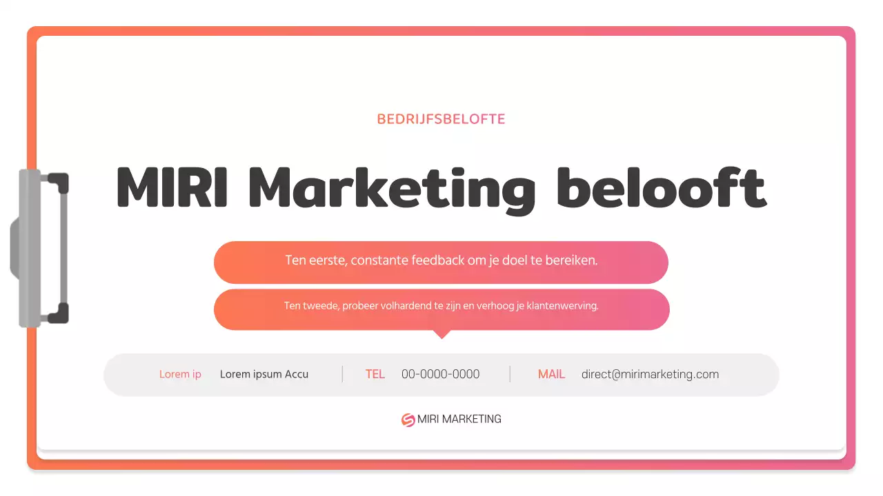 Hoe maak je een eenvoudige roze en oranje merkmarketingcase?