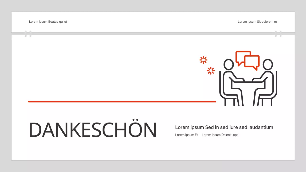 Ein einfacher rot-weißer Bericht zur Inhaltsanalyse