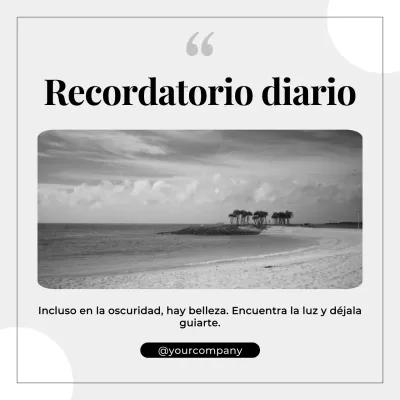 Gris Negro Inspiracional Motivacional Recordatorio Diario Cita