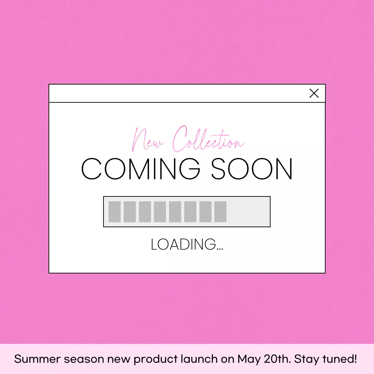 Pink Trendy Product Announcement Social Media Post