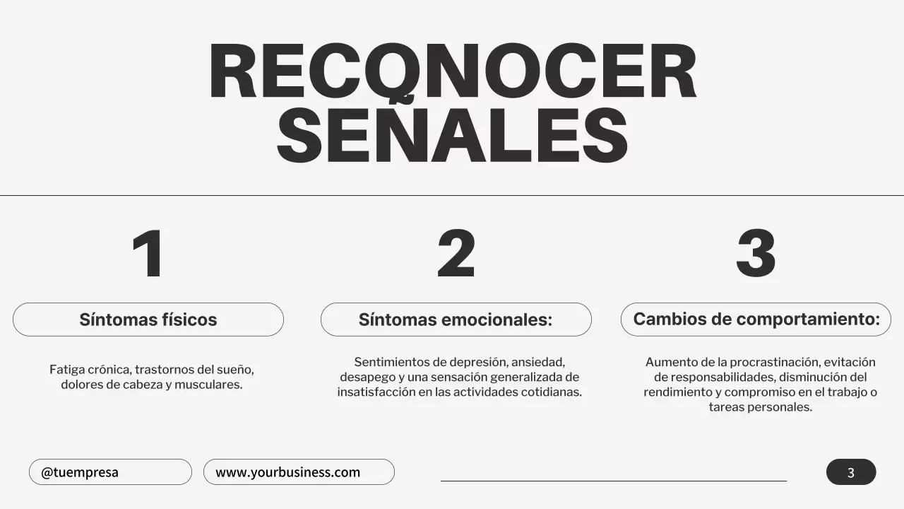 Gris Negro Minimalista Emocional Burnout Consejos