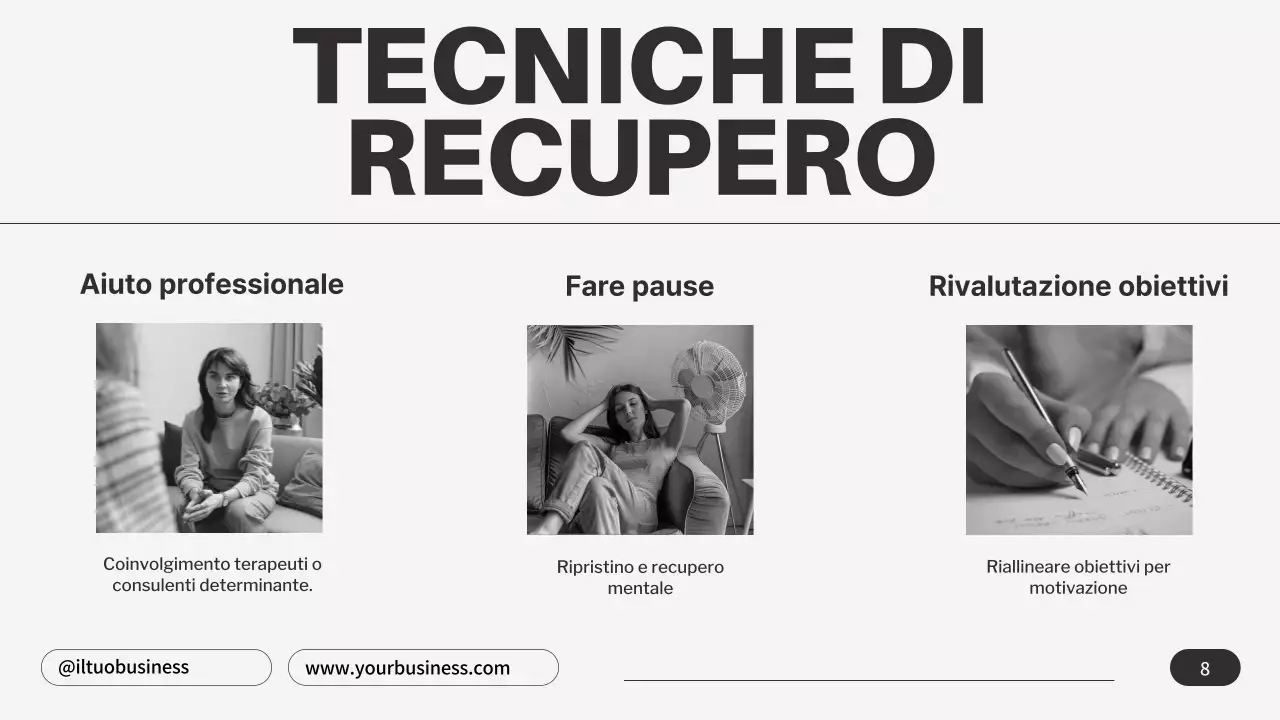 Grigio Nero Minimalista Consigli per il burnout emotivo