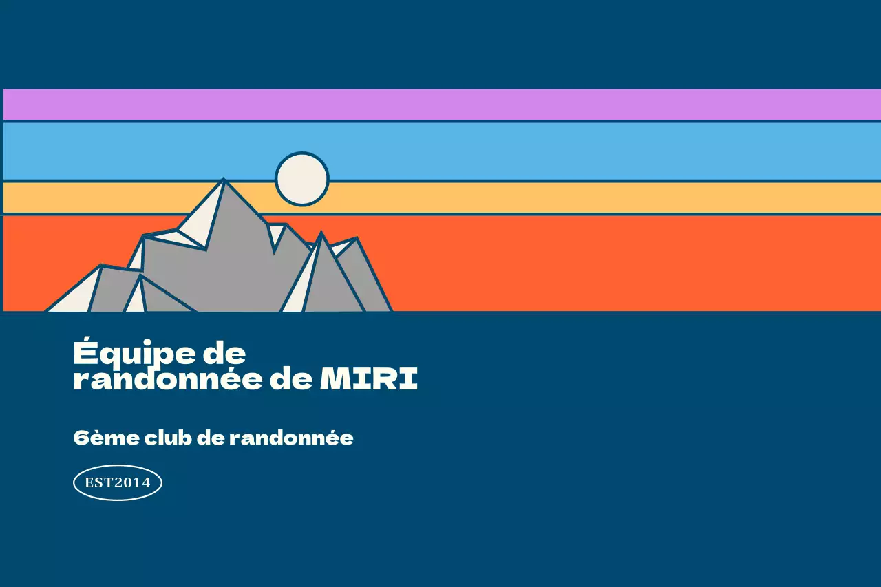 Clubs sportifs avec illustrations de montagnes multicolores