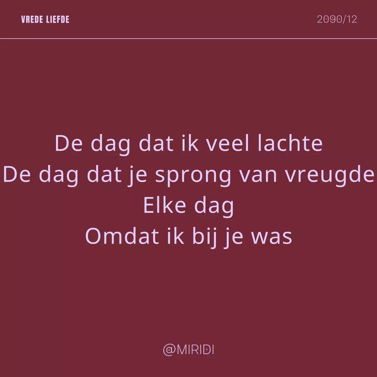 Een vleugje rood en mauve in een sentimentele zinnenpost