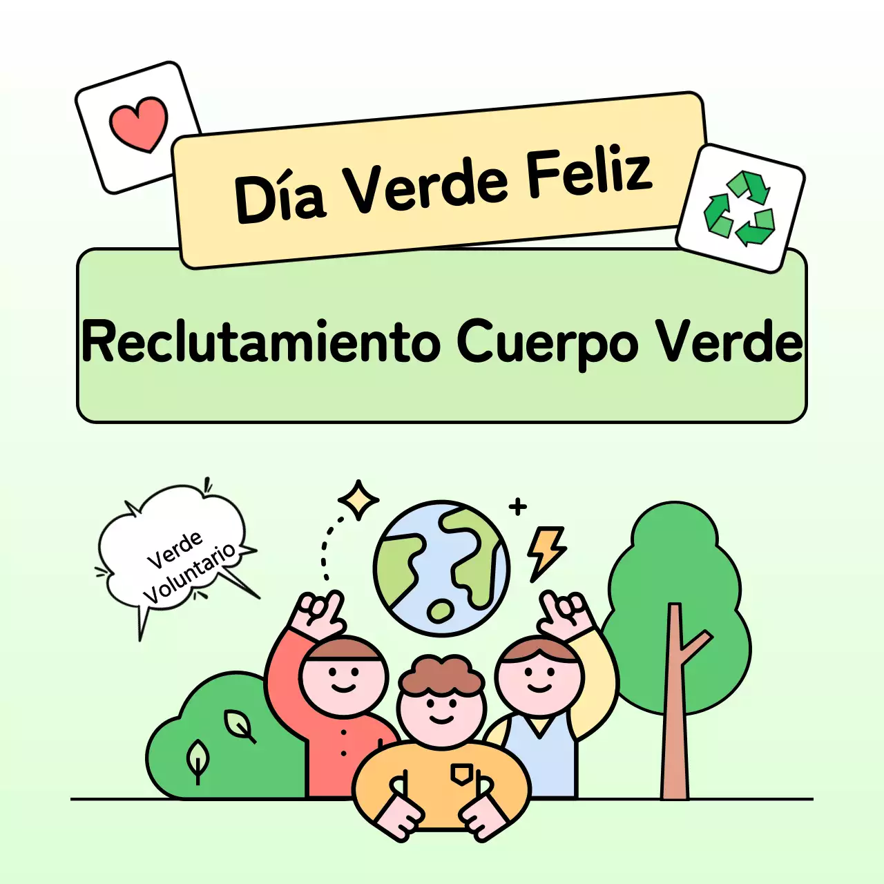 Promover los colores verde y chartreuse del cuerpo ambiental del sector público