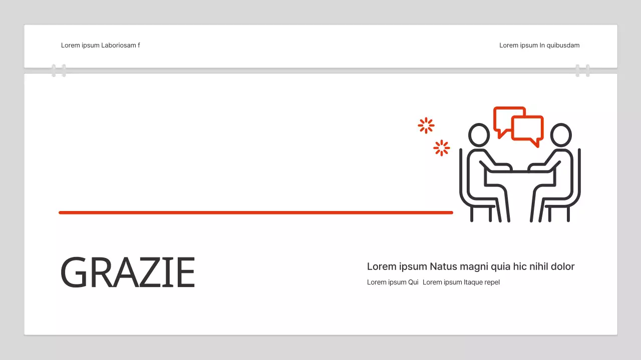 Un semplice report di analisi dei contenuti in bianco e rosso