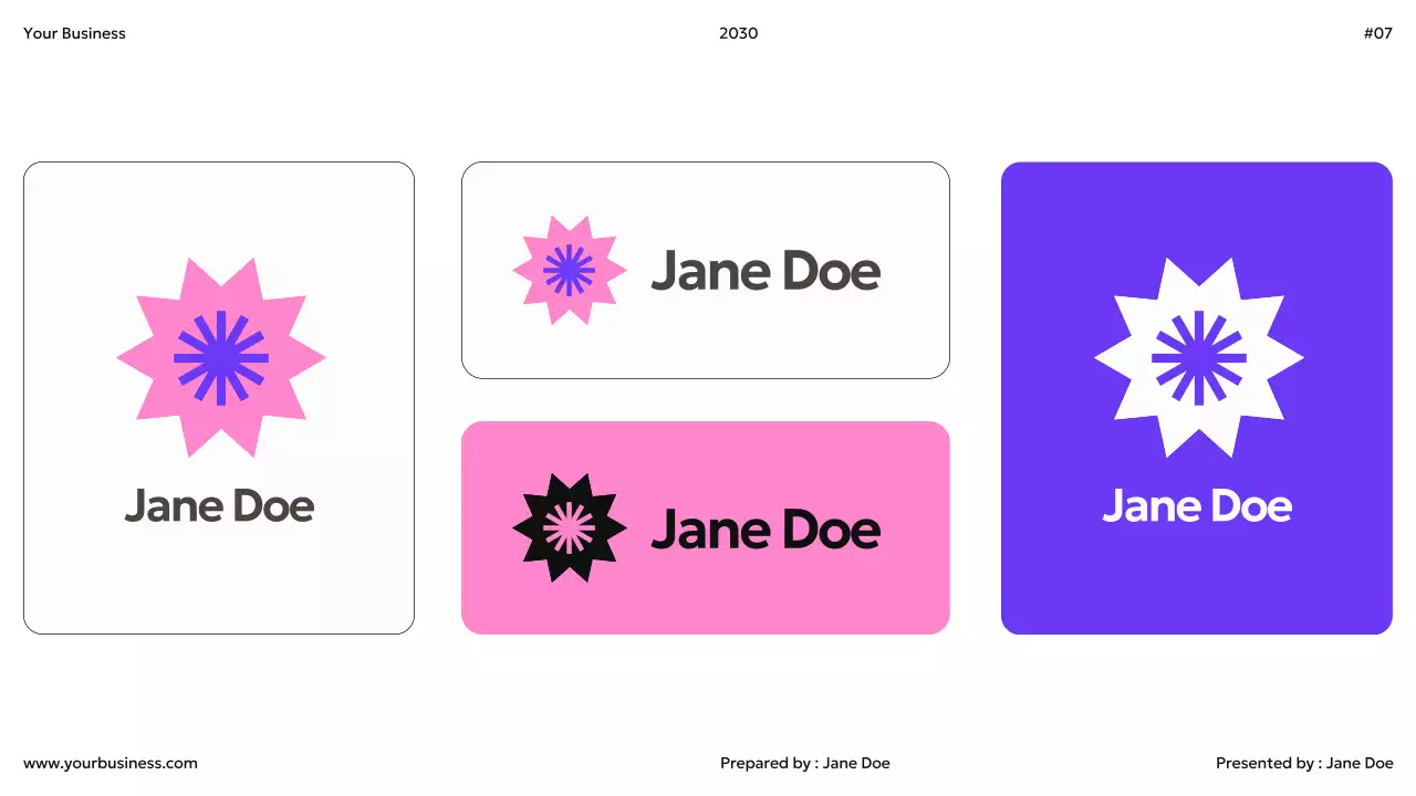 Black Blue Pink Modern Geometric Bento Box Brand Identity Guidelines Instruction