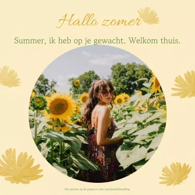 Een vintage zomerpaal in geel en groen