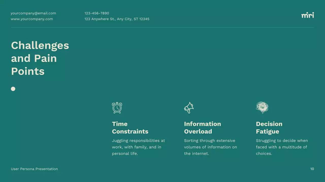 Teal Professional User Persona Guide Presentation