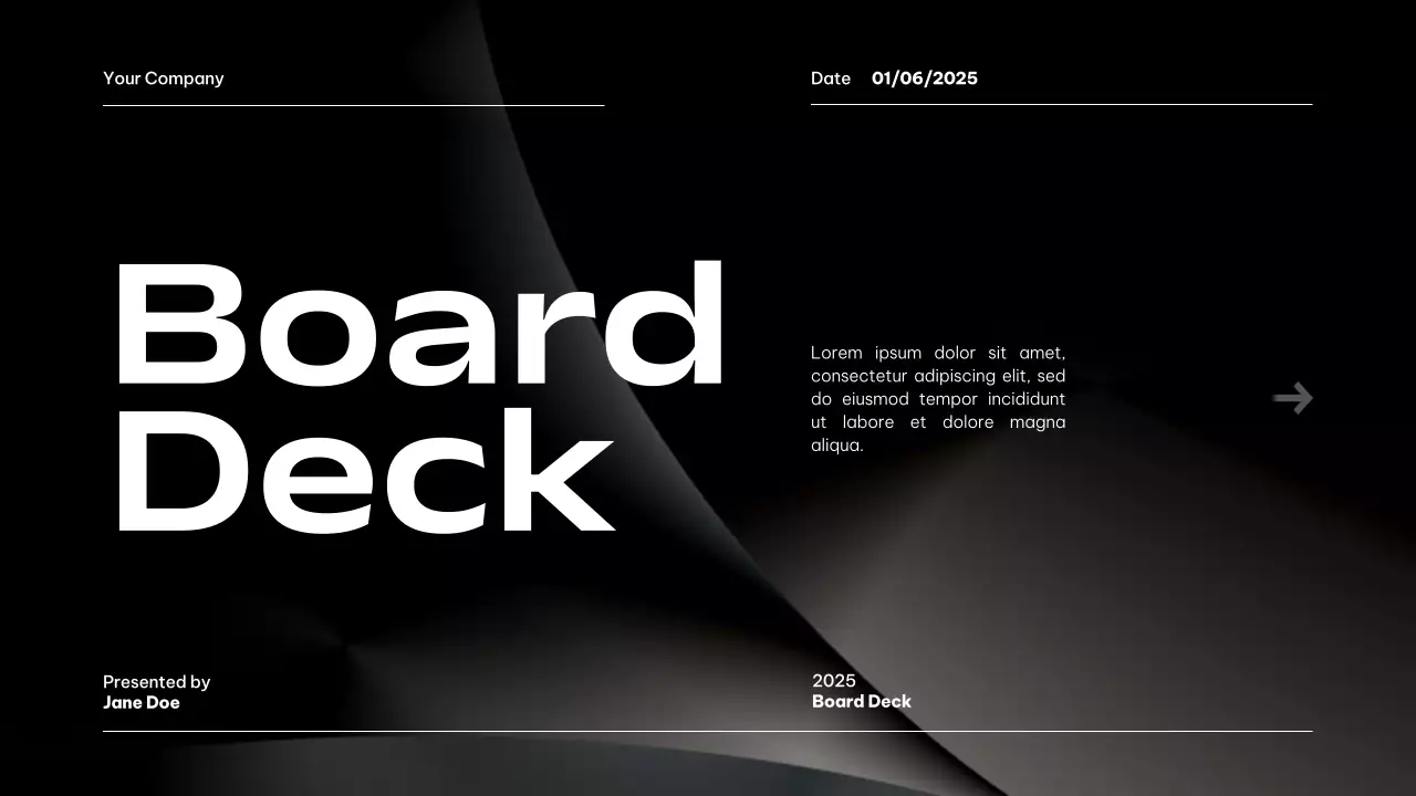 Black Modern Business Document Presentation