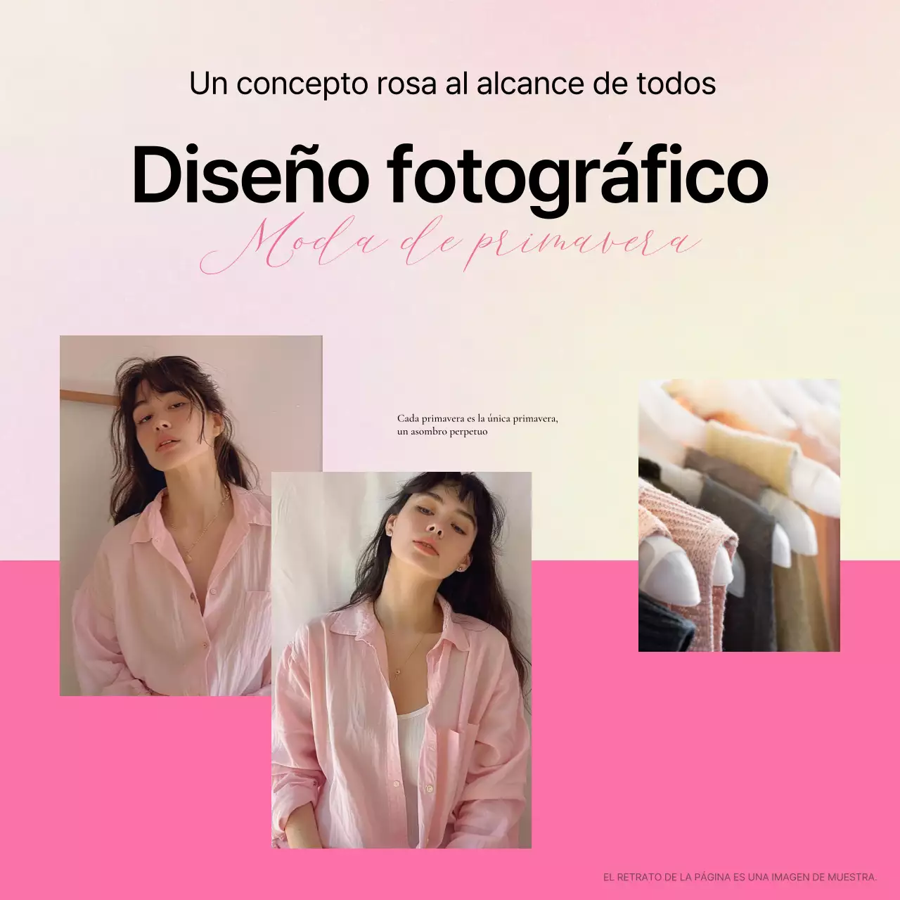 Promover un diseño de moda kitsch en rosa