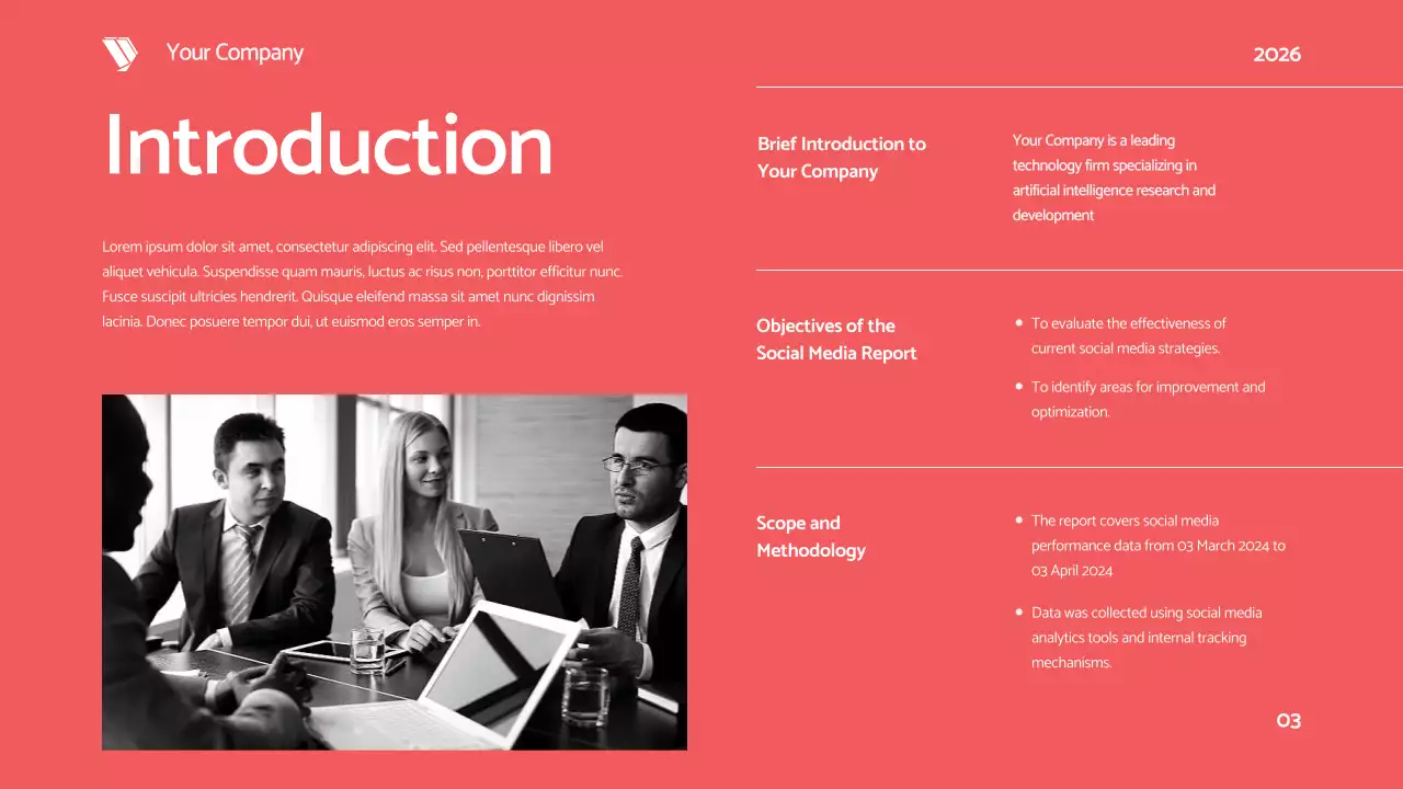 Red Modern Social Media Report Presentation