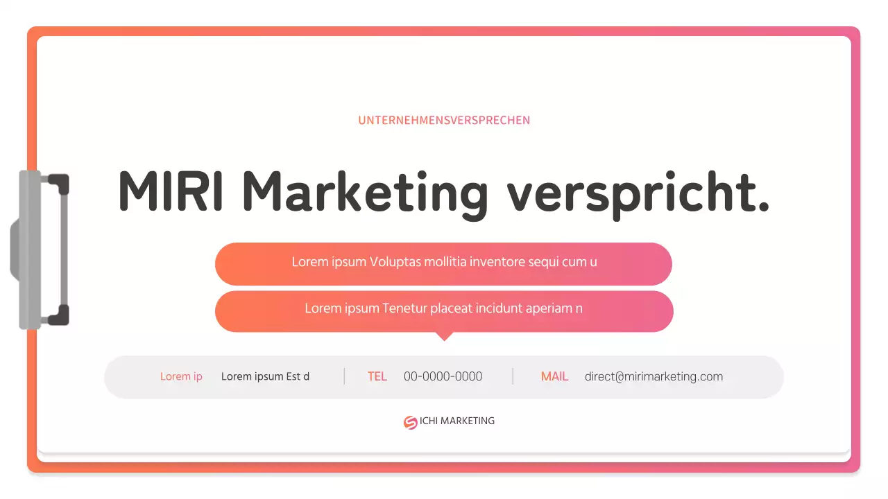 Wie man eine einfache Marketing-Fallstudie für eine Marke in Rosa und Orange erstellt
