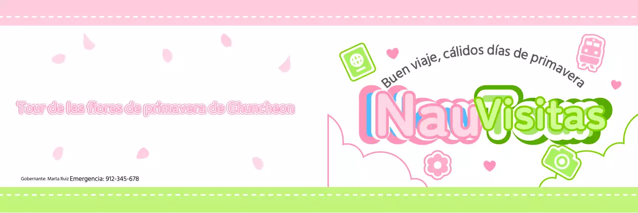 Diseña una simpática guía turística con nubes y diferentes iconos