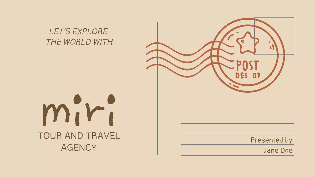 Beige Vintage Travel Advertisement Presentation