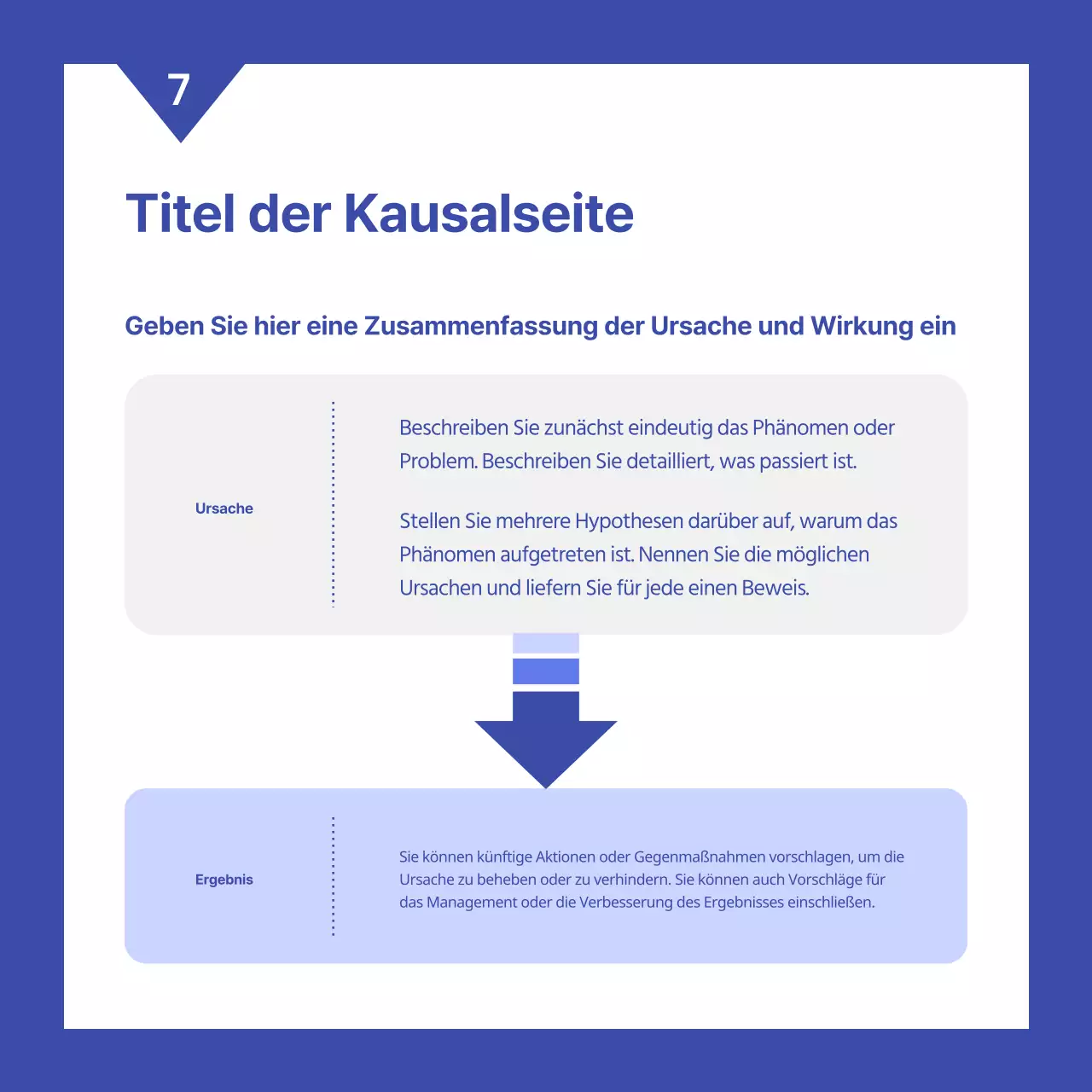Ein einfacher blau-weißer Bericht zur Leistungsbeurteilung im Unternehmen