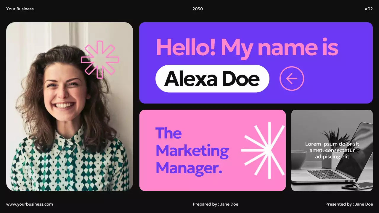 Black Blue Pink Modern Geometric Bento Box Brand Identity Guidelines Instruction