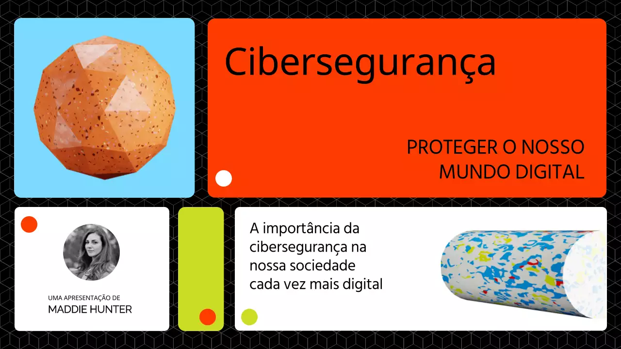 Material de aula sobre cibersegurança moderna Red And Lime
