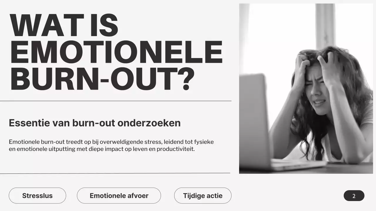 Grijs Zwart Minimalistisch Emotionele Burnout Tips