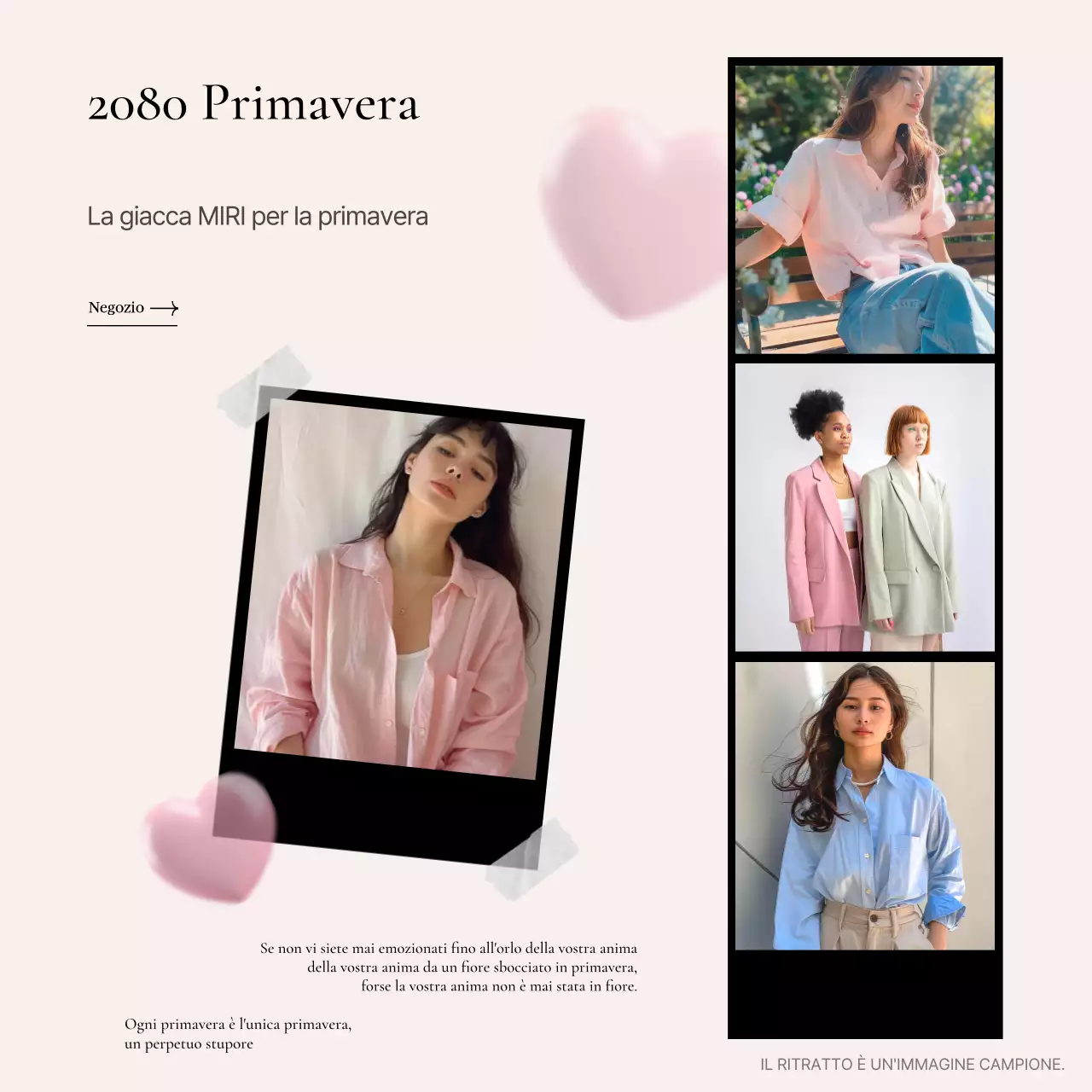 Promuovere un layout di moda kitsch in rosa