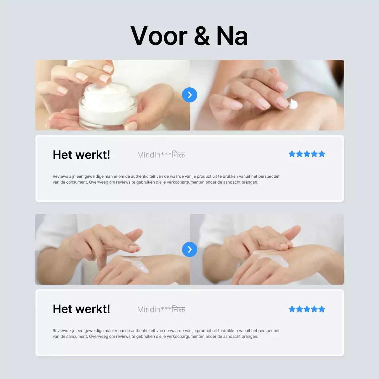 Promoot trendy modeoverzichten in blauw en grijs