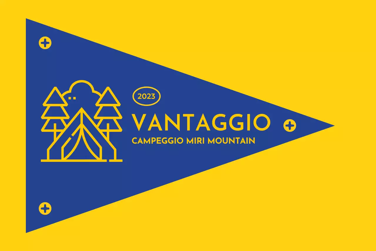 Progettare un campeggio con icone illustrate