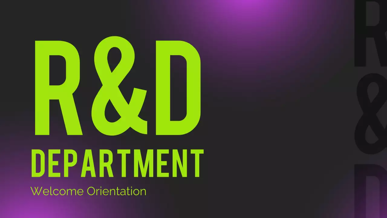 Green Modern R&D Orientation Presentation
