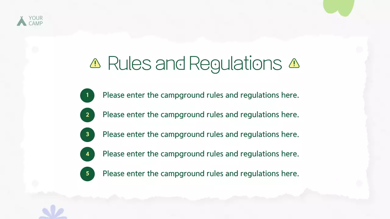 Green Rustic Camping Guide Presentation