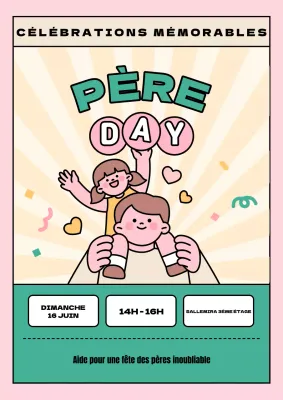 Promouvoir la fête des pères avec une touche de vert et d'ivoire