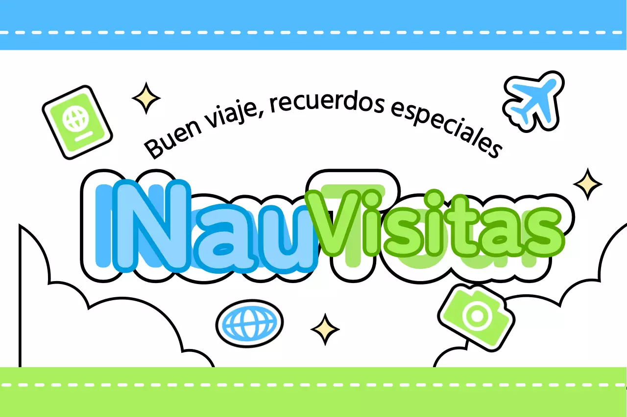 Diseña una simpática guía turística con nubes y diferentes iconos