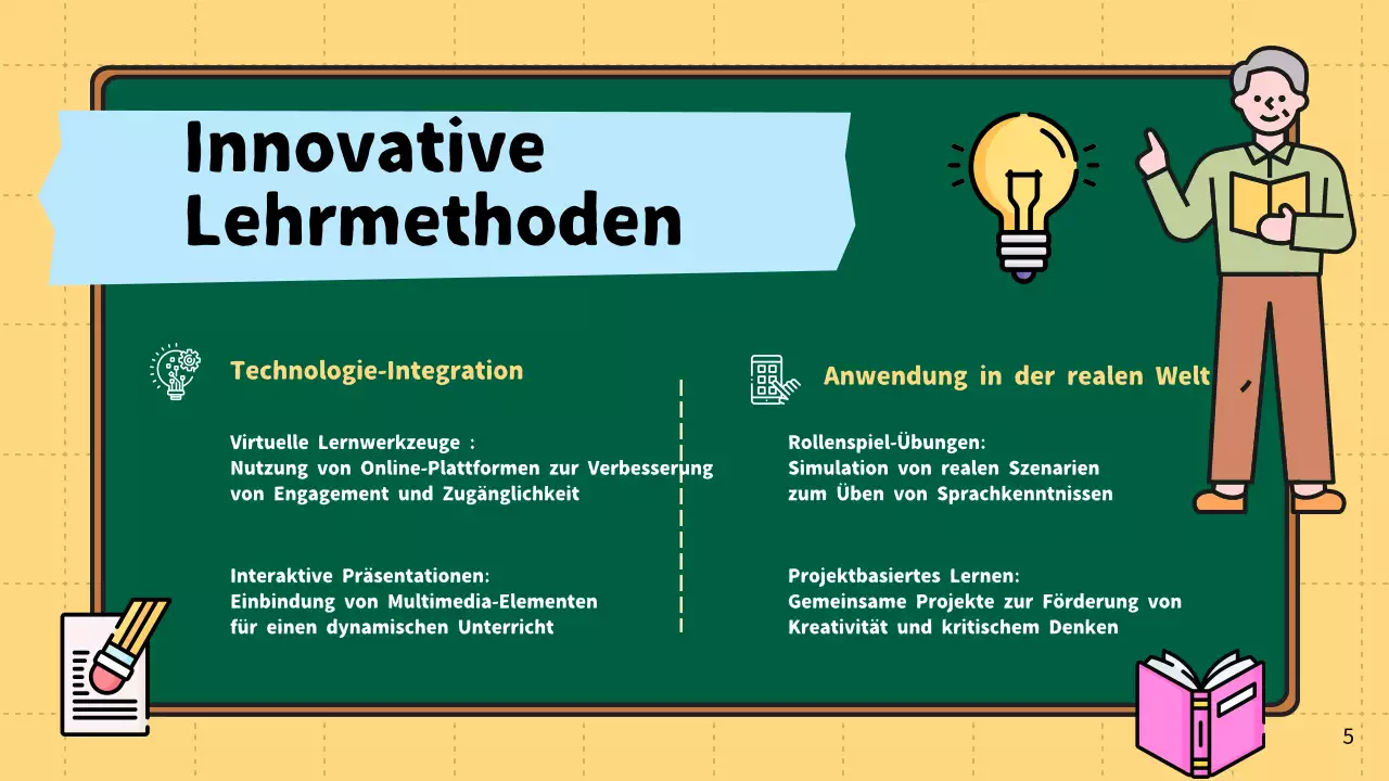 Rot und Gelb Modernes Lehrermaterial zur Einführung in den Unterricht