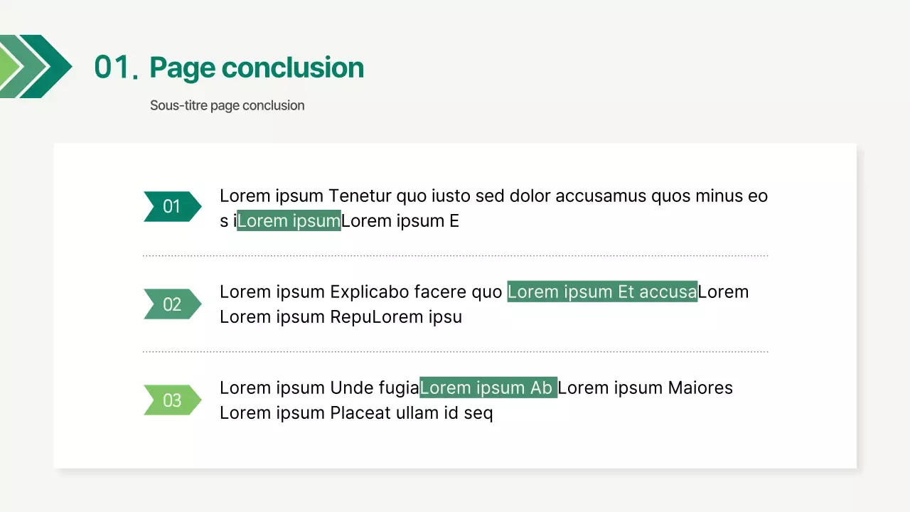 Un rapport d'entreprise simple en vert