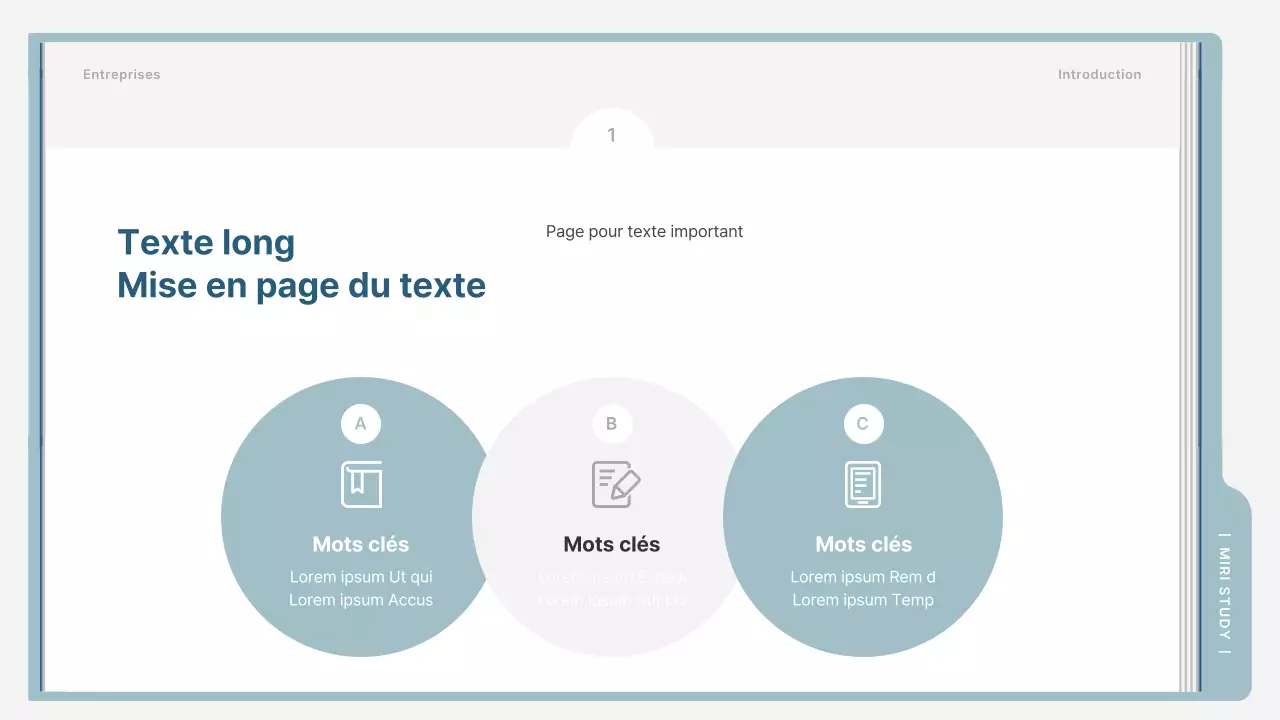 Un prospectus de formation simple en bleu clair et gris