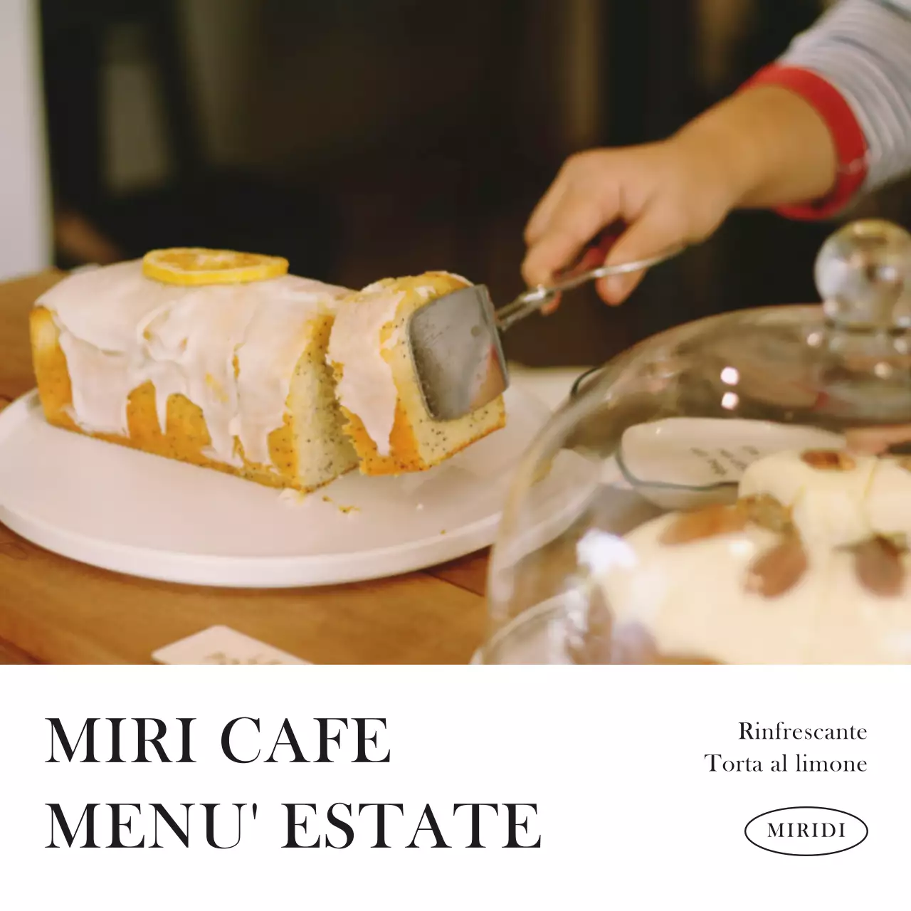 Menu stagionale del caffè moderno arancione e nero post