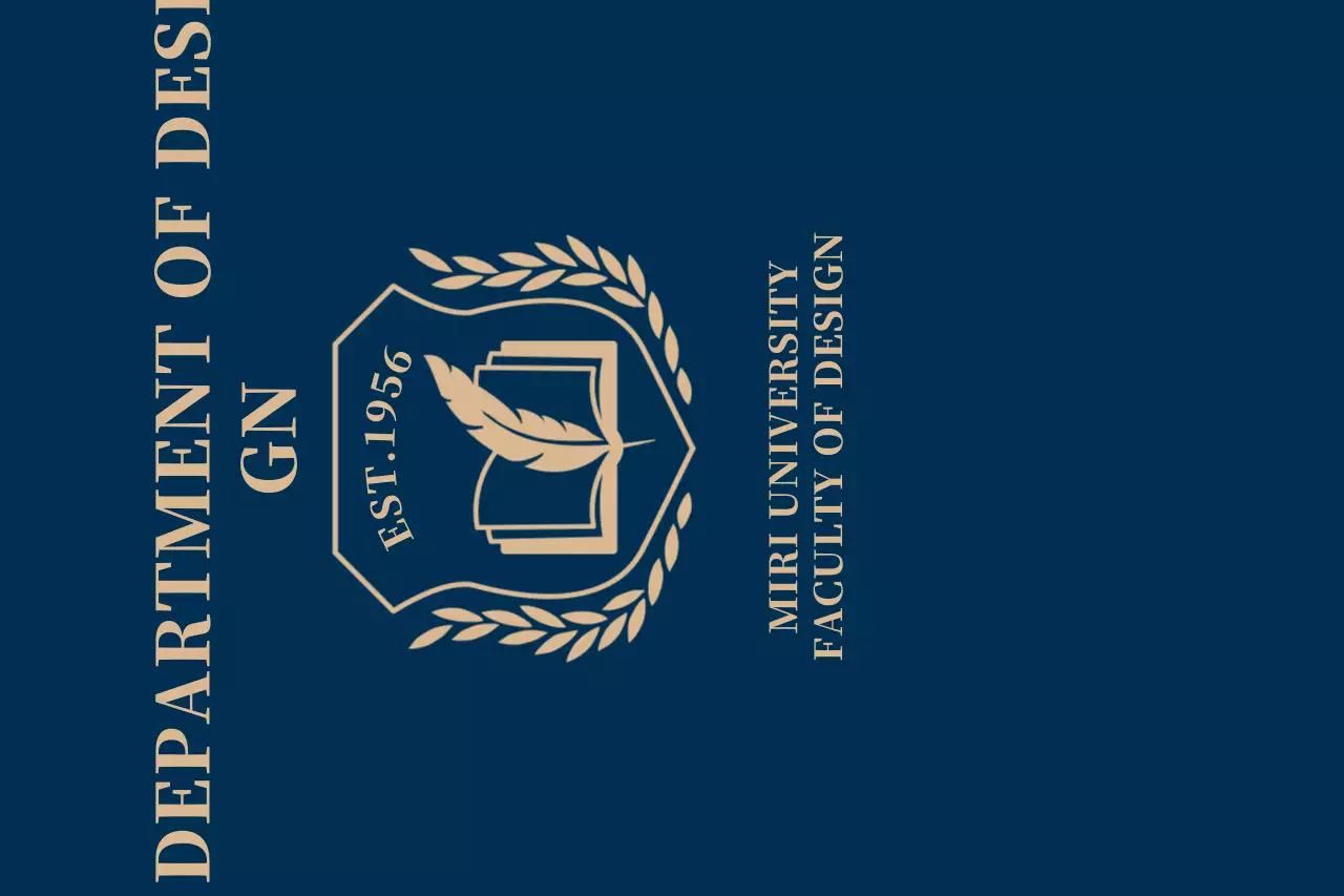 A colorful university with a school logo