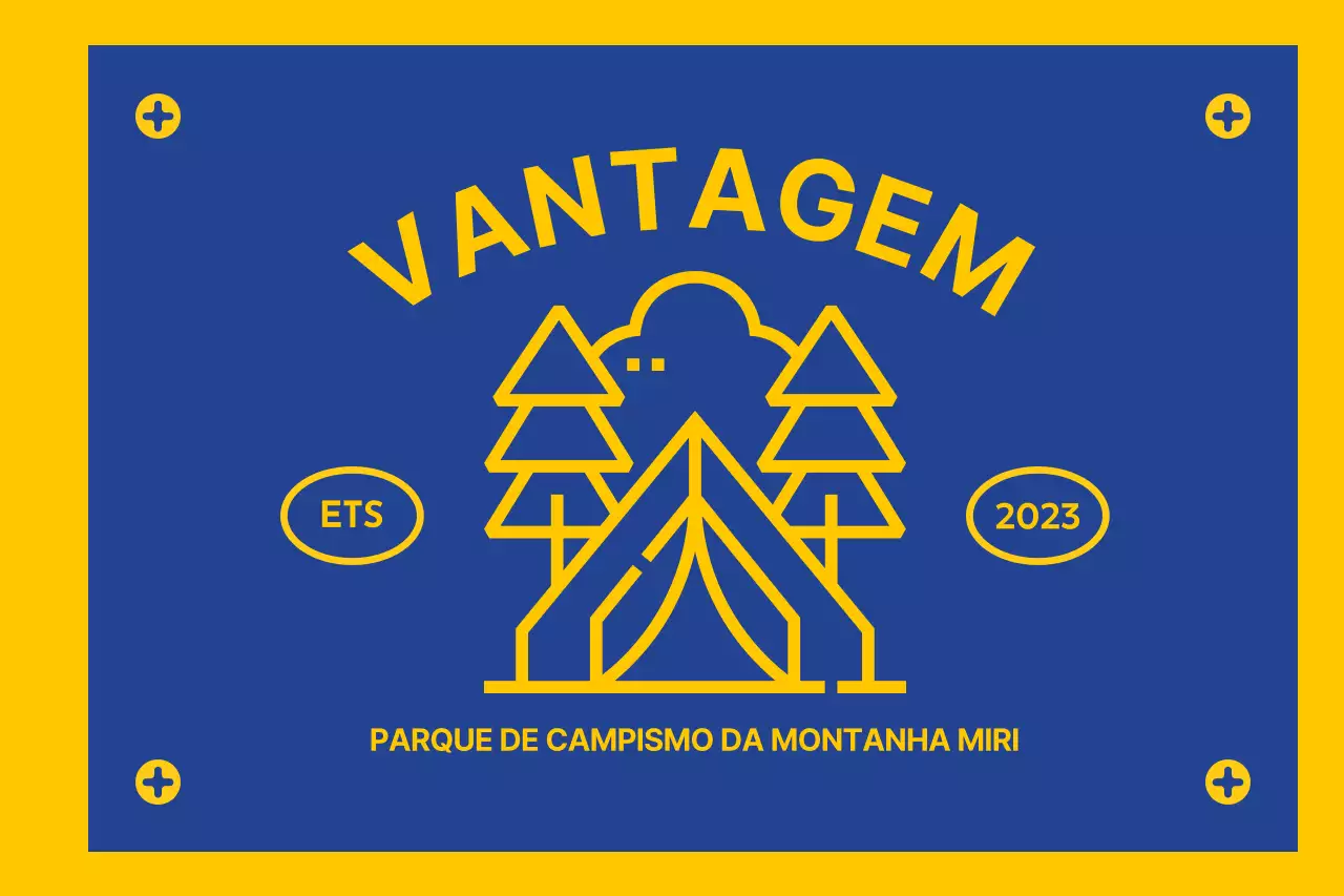 Desenhar um parque de campismo com ícones ilustrados