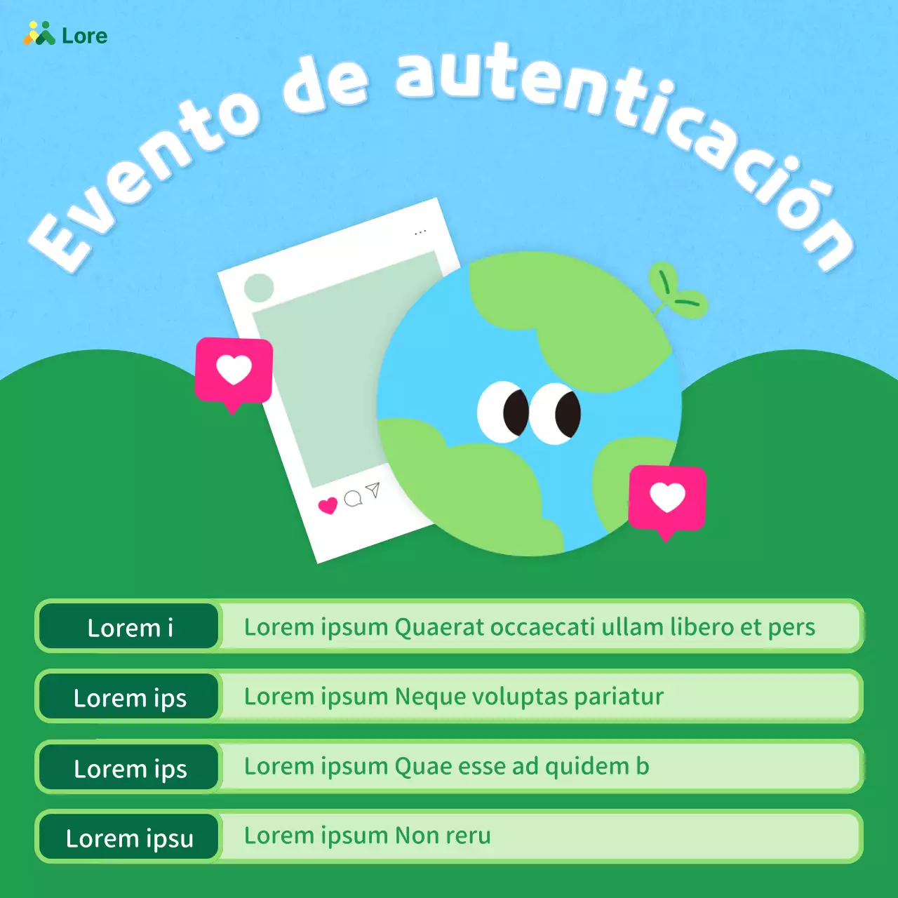 Promueva una bonita campaña beige y verde para el Día de la Tierra