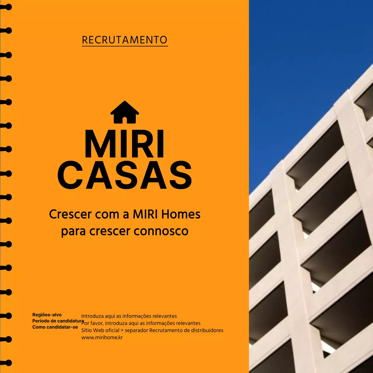 Recrutamento moderno de agências em laranja e preto