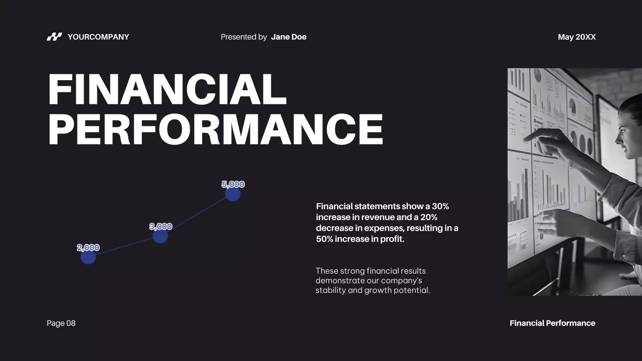 Black Professional Business Report Presentation