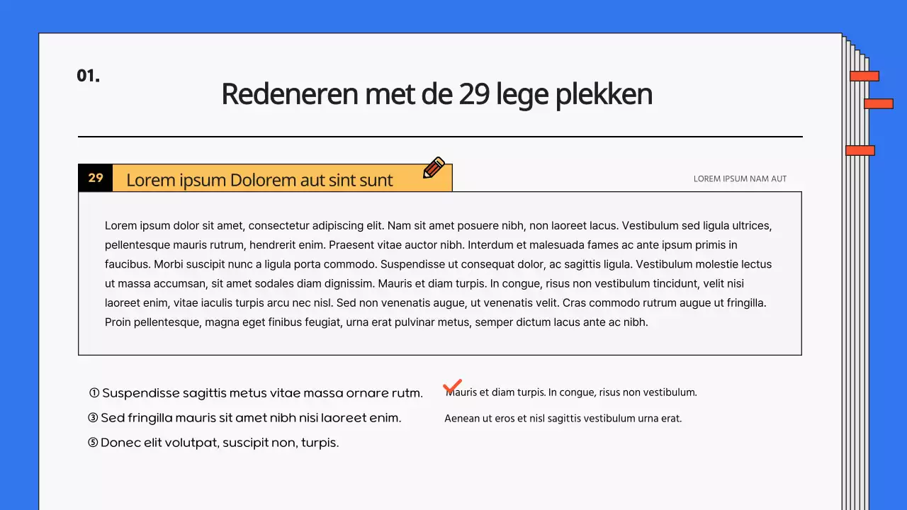 Eenvoudige oefentoetsen in blauw en rood Engels lesmateriaal