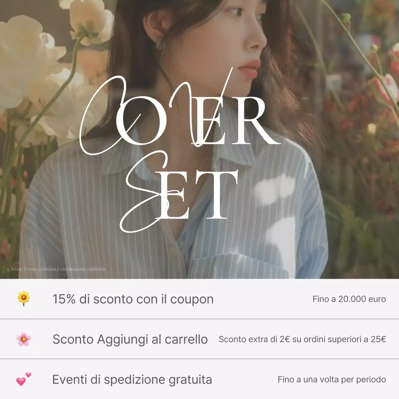 Una semplice copertina emoji bianca e grigia per un centro commerciale di modaNews mainTitle